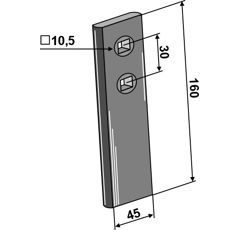 Dent pour cultivateur KVERNELAND 111099012 adaptable