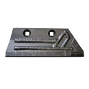 Soc de rasette Droit carbure et rechargement pour charrue KUHN HUARD 631102 adaptable