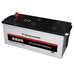 Batterie tracteur 12v 180Ah decharge lente + en haut à gauche | TECHNI-POWER