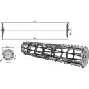 Rouleau à cage 1500 mm pour rouleau émotteur LEMKEN 4230840 adaptable