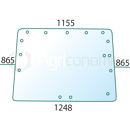 Vitre arrière pour machine agricole RENAULT 7700062092 adaptable