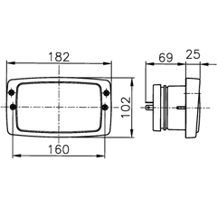 Phare H4 pour tracteur MASSEY FERGUSON 001.236.10 adaptable