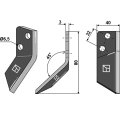Couteau pour mélangeuse FRASTO 16800012 adaptable - Blacksteel©