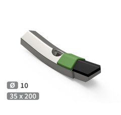 Soc cintré de vibroculteur 200x35 mm, 1 trou carbure et rechargement TOUTES MARQUES adaptable