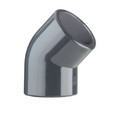 Raccord coudé femelle/femelle 45° PVC adaptable