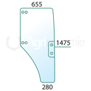 Vitre porte droite de machine agricole JOHN DEERE ER047313 adaptable