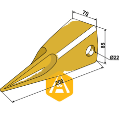 Baggerzahn für Lader CATERPILLAR 9W8259 Nachbau  