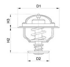 Thermostat Ø 54 mm - H 54 mm - 83°C