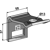 Halter für Zinken 32x12 mit Verstärkungsfeder 32x10 - 50x15 - Bohrung 13
