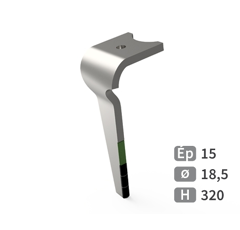 Dent de herse rotative Gauche plaquettes carbure, fixation rapide VICON MA46010151 adaptable