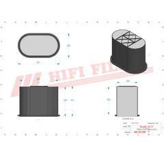 Filtre à air adaptable HIFI FILTER SA17636