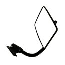 Rétroviseur complet gauche pour tracteur FIAT/SOMECA 5108722 adaptable