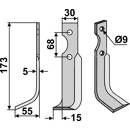 Fräsmesser Links 173 x 30 Benassi Nachbau