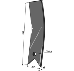 Déflecteur droit - Blacksteel pour AMAZONE 78708736 adaptable