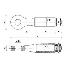 Anneau d'attelage tournant 4 T - 340 mm adaptable