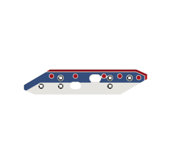 Contre-sep Droit avec plaquettes et rechargement carbure pour charrue GRÉGOIRE BESSON 172380 adaptable - BlackSteel©