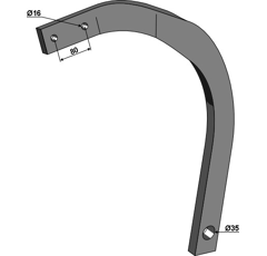 Dent droite pour déchaumeur LEMKEN 4128170 adaptable 