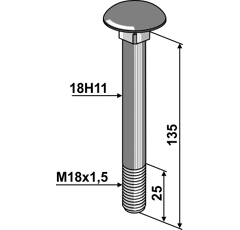 Boulon M18x1,5 pour broyeur DÜCKER adaptable - Blacksteel©