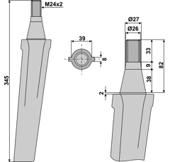 Kreiseleggenzinken - rechts / links RH19 RH  Vigolo