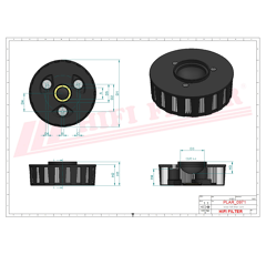 Filtre d'aération adaptable HIFI FILTER SAO7125