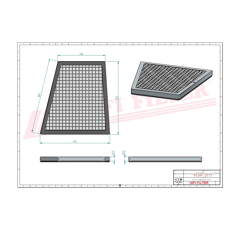 Filtre habitacle adaptable HIFI FILTER SC50129