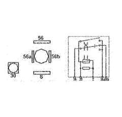 Relais 12 V 2 x 150 W 5 bornes adaptable