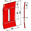 Abstreifer für Packerwalze 51K304 Kverneland, Maletti Nachbau