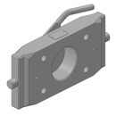 Adapterplatte 330 S32,Lochbild 160 x 100  Schwarz Scharmüller