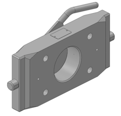 Adapterplatte 330 S32,Lochbild 160 x 100  Schwarz Scharmüller