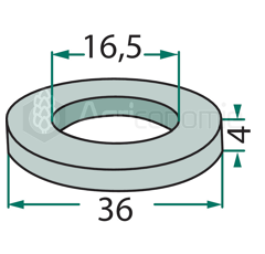 Rondelle 35x4x16,5 pour broyeur KVERNELAND adaptable 