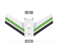 Aileron de déchaumeur avec plaquettes carbure et rechargement 350 mm TOUTES MARQUES adaptable