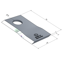 KM-Klinge rechts 94x48x4 mm LochØ: 19 mm 580311927N BCS Nachbau 