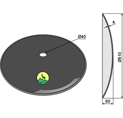Disque lisse ∅510x4 pour cover crop JOHN DEERE K40200 adaptable - Blacksteel©