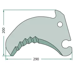 Couteau pour KRONE LCD277761 adaptable