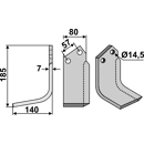 Fräsmesser Links 185 x 80 Kuhn Nachbau