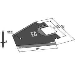Messer SCHUITEMAKER 12.52.103, 433.999 - Nachbau