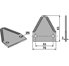 Mähmesserklinge Claas Nachbau 81105