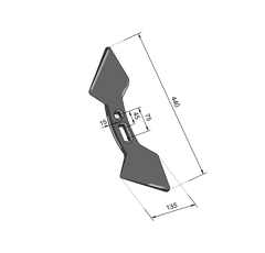 Soc double cœur brut pour cultivateur QUIVOGNE adaptable