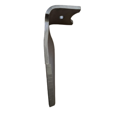 Dent de herse rotative Gauche avec 3 plaquettes carbure triangulaires, fixation rapide KVERNELAND MA46000151 adaptable