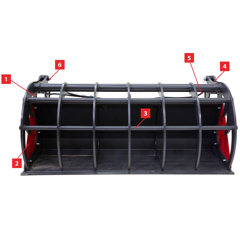 Benne preneuse 2000 mm pour chariot téléscopique adaptable