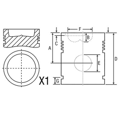 Piston pour tracteur JOHN DEERE RE515037 adaptable