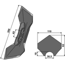 Doppelherzschar 45, 300x110 mm passend für Zunhammer