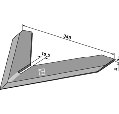 Cœur 340 x 4 mm pour bineuse STEKETEE 405734 adaptable - BlackSteel©
