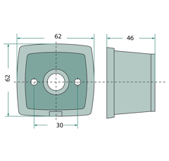 Feu de position blanc remorque ASPÖCK adaptable