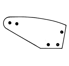 Versoir droit pour charrue KUHN 610030 adaptable