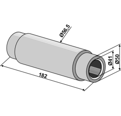 Palier d´arbre pour KVERNELAND 31-0413B adaptable - BlackSteel©