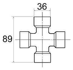 Croisillon 36x89 mm graisseur central | WALTERSCHEID