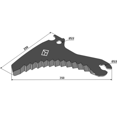 Rundballenmesser für Presse CASE IH 03.005.947 Nachbau