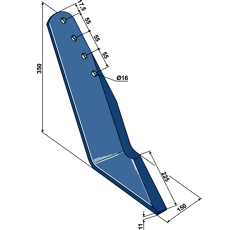 Untergrundschar - rechts 3513300M Lemken Nachbau