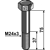 Perno M24 x 3 x 75 mm para trituradora SPEARHEAD adaptable